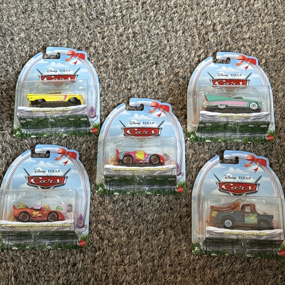 DISNEY PIXAR CARS EASTER SET OF 5 CARS  New Sealed